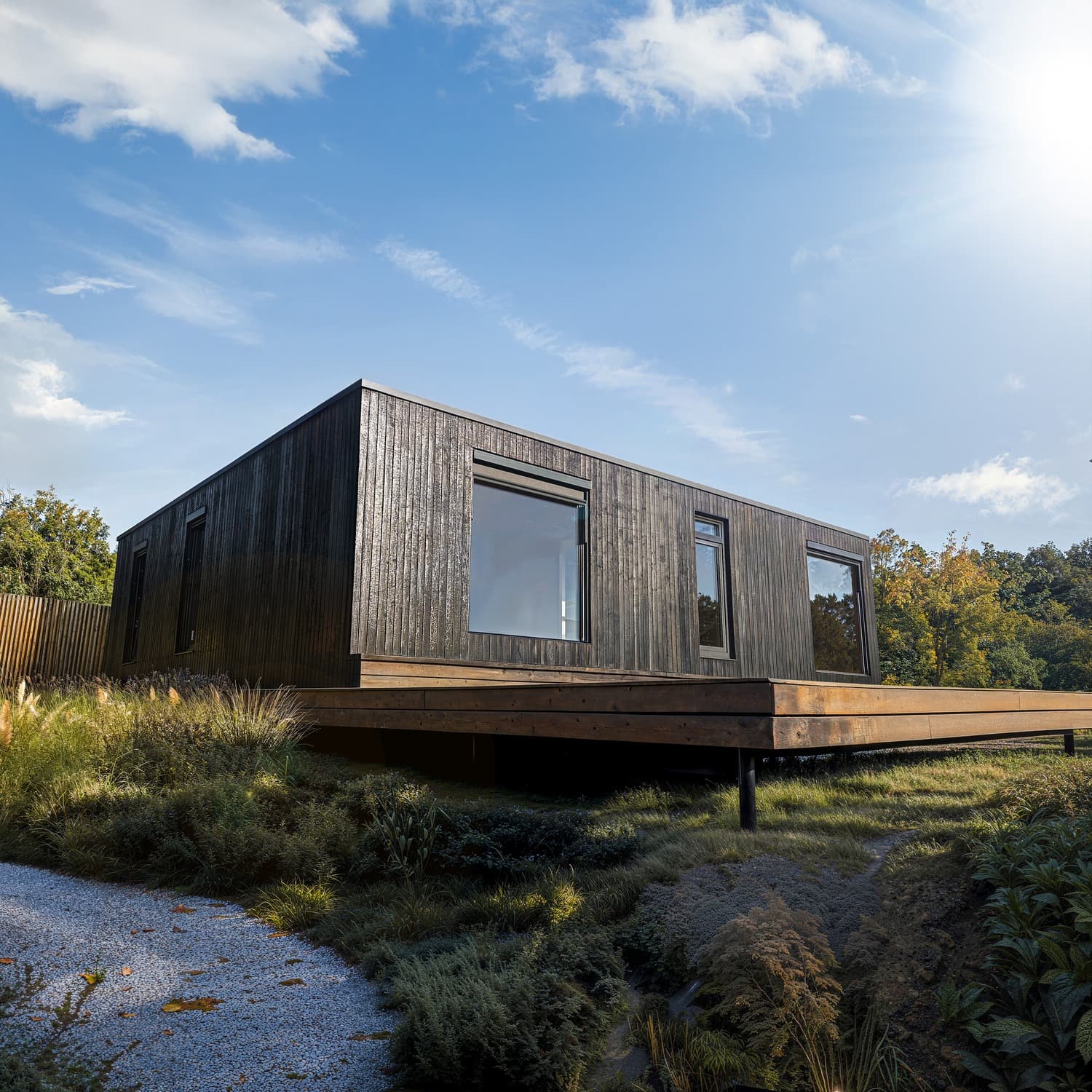 BioBuilds Modular: a passive, modular prefab home in harmony with nature.