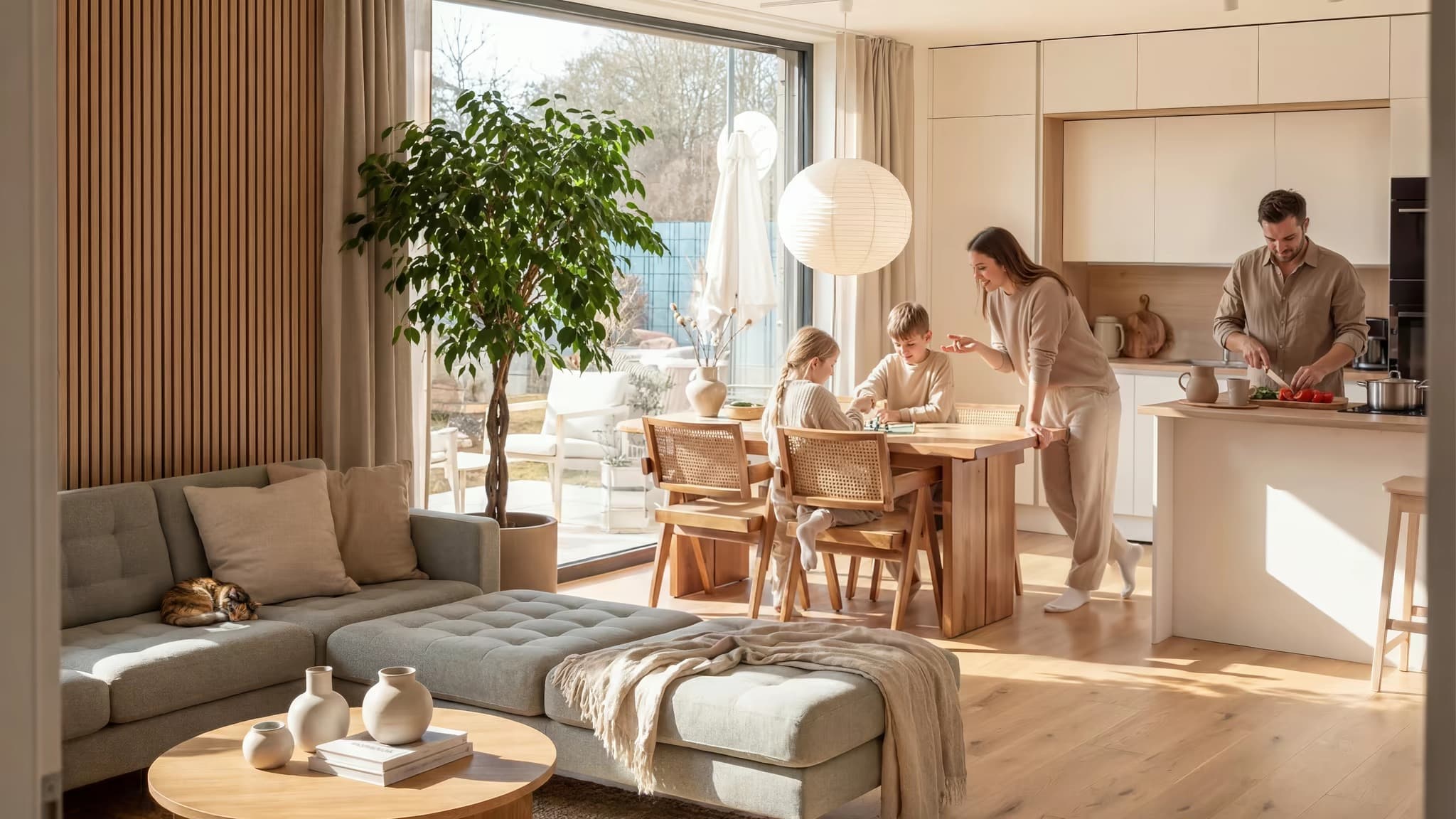 Family living in BIOBUILDS home