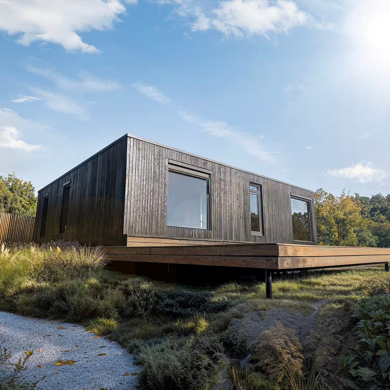 BIOBUILDS Modular: a passive, modular prefab home in harmony with nature.