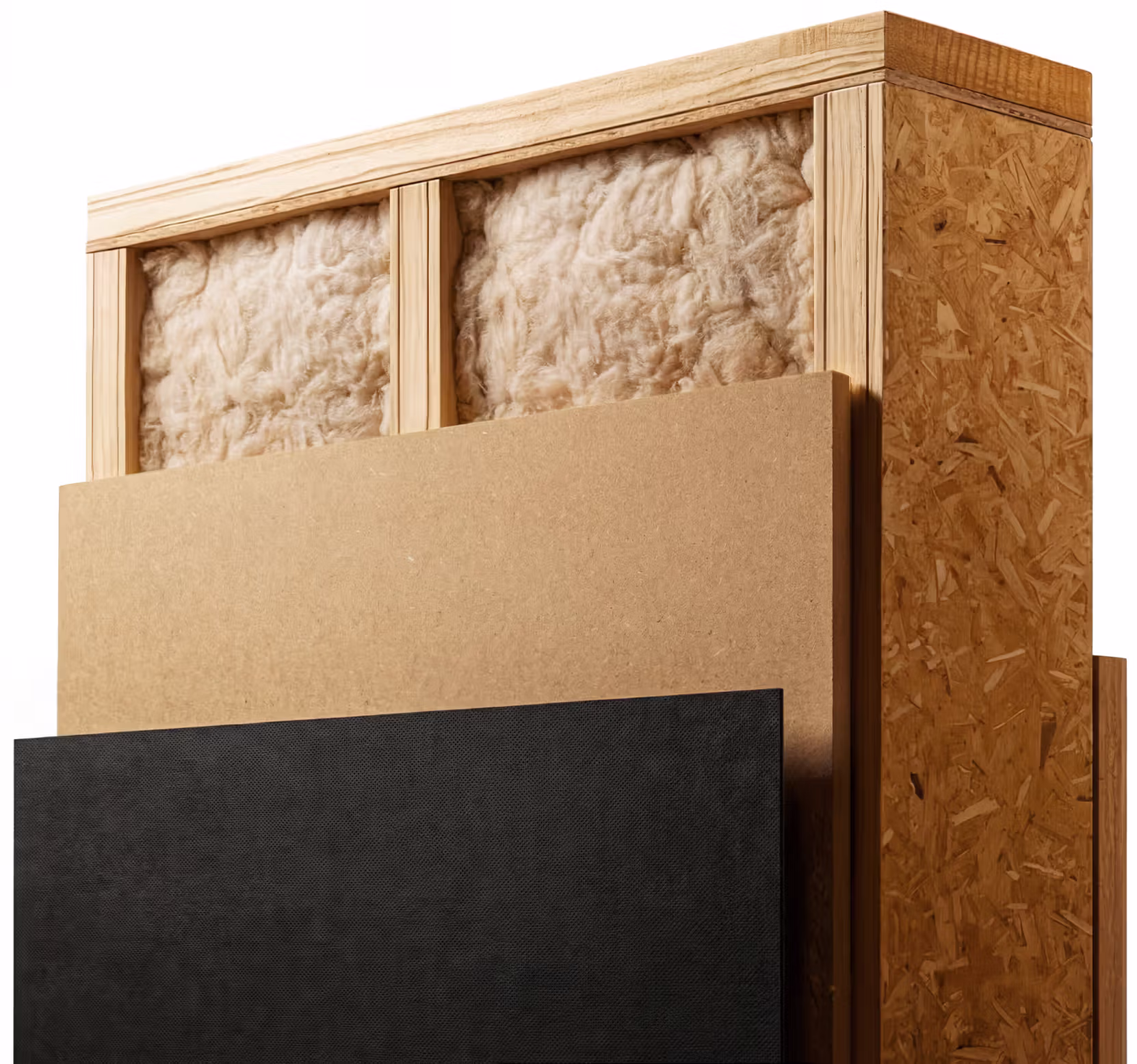 Cutaway of the MODULAR timber wall panel